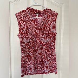 (T12) Pretty V Neck Blouse